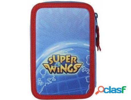 Escolares HOGAR Y MÁS Plumier De Tre Piso De Super Wing