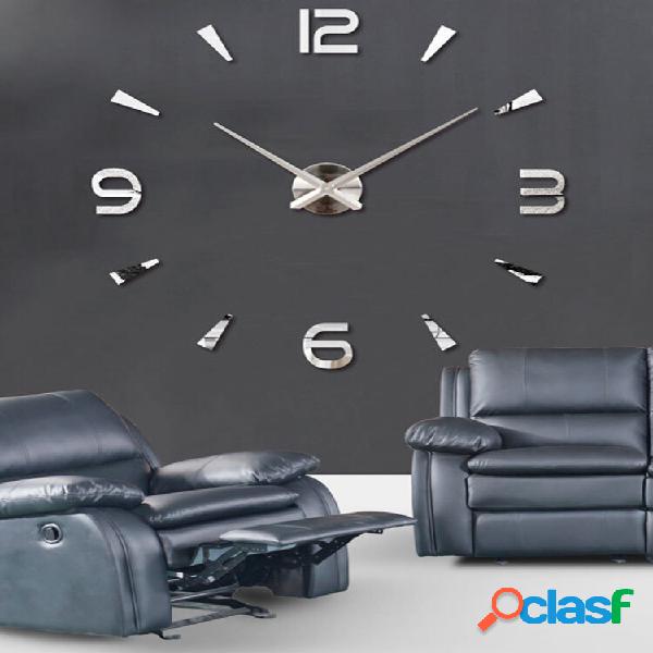 Espejo acrílico Creative Digital Wall Reloj 3D Stereo DIY