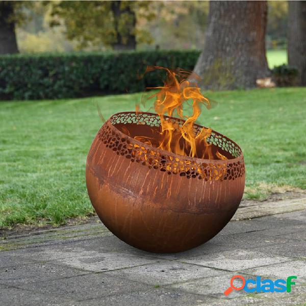 Esschert Design Brasero en forma de bola con puntitos color