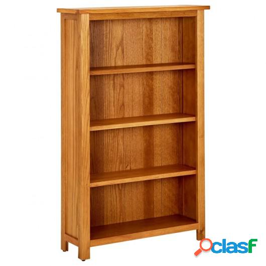 Estantería de 4 niveles de madera maciza de roble 70x22x110