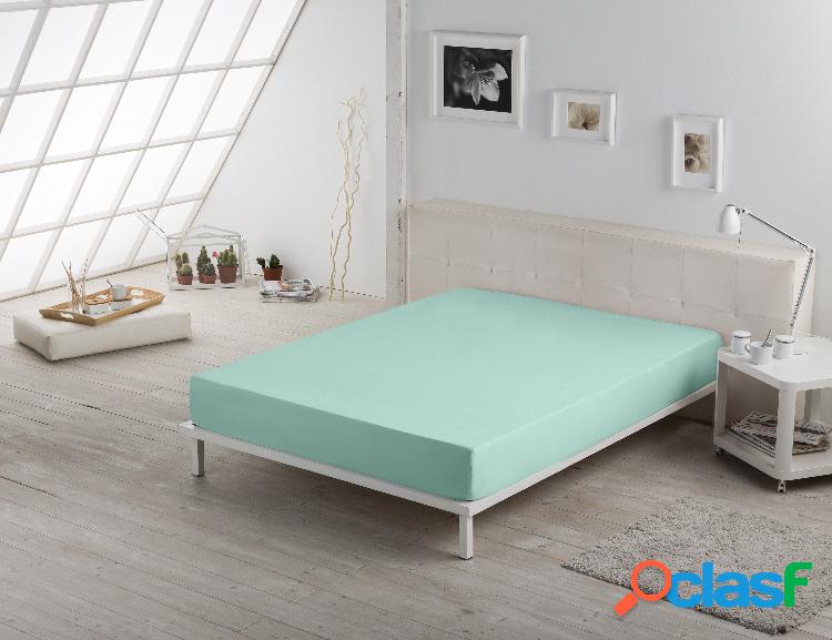 Estelia Sábana bajera ajustable lisa color aqua. 50%