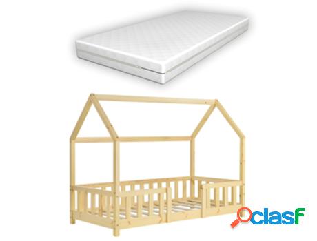 Estructura de Cama Infantil EN.CASA (Beige - Madera - 70 x