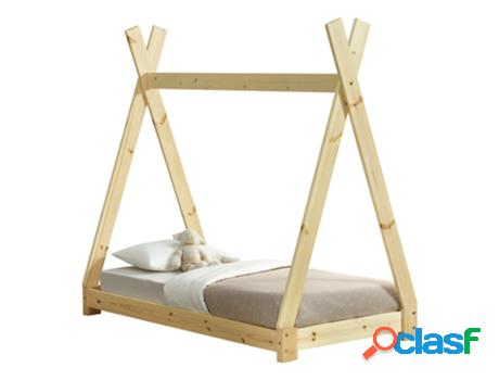 Estructura de Cama Infantil EN.CASA (Beige - Madera - 70x140