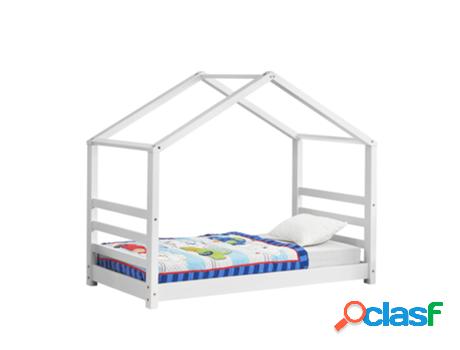 Estructura de Cama Infantil EN.CASA (Blanco - Madera - 70 x