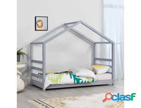 Estructura de Cama Infantil EN.CASA (Gris - Madera - 80 x
