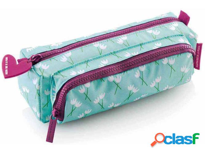 Estuche Doble AGATHA RUIZ DE LA PRADA Tulipanes (23x9x6.5cm)