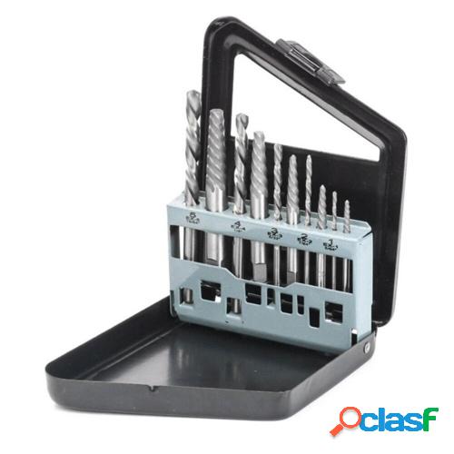 Extractor de tornillos de 10 Uds y juego de brocas de mano
