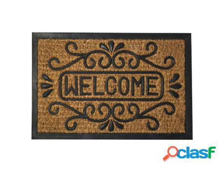 Felpudo fibra coco y goma welcome 40x60 cm.