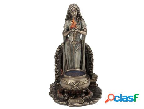 Figura Diosa Brígida Gris de Resina 23X14X17cm Figura