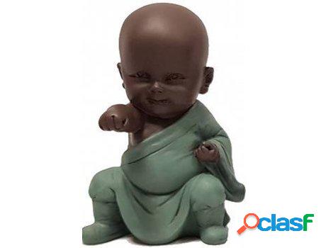 Figura HOGAR Y MÁS Monje Budista Deco De Resina