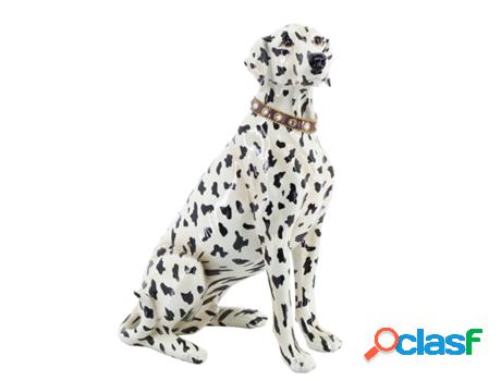 Figura Perro Dalmata Blanco de Resina 39*18*27cm Figura de