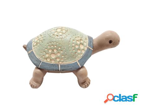 Figura Tortuga Marrón de Resina 6X9X12cm Decoración Hogar