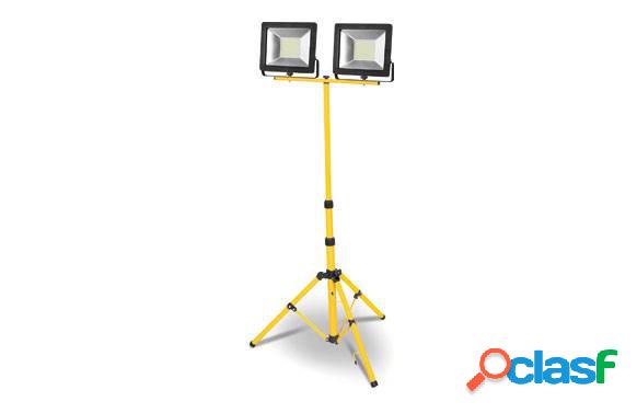 Foco Proyector Led 2 X 50 W 6400 K Tripode Matel 5000 Lm