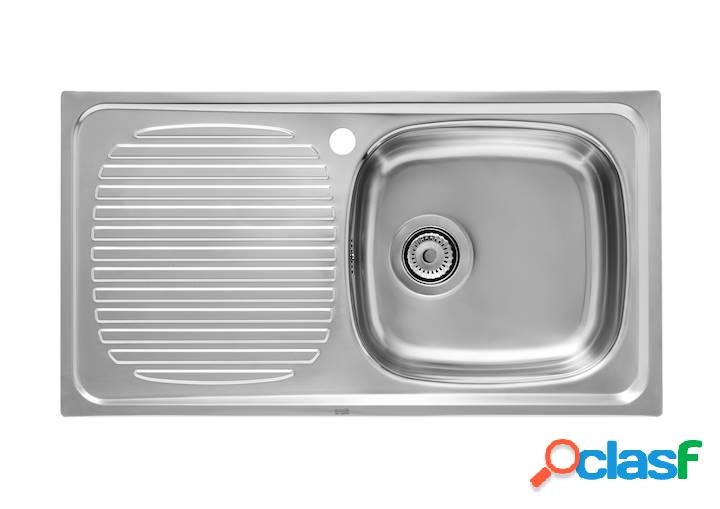 Fregadero compacto 1 cubeta acero inox y escurridor a la