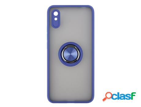 Funda Accetel por Xiaomi Redmi 9A Gel Bumper con Anillo Azul