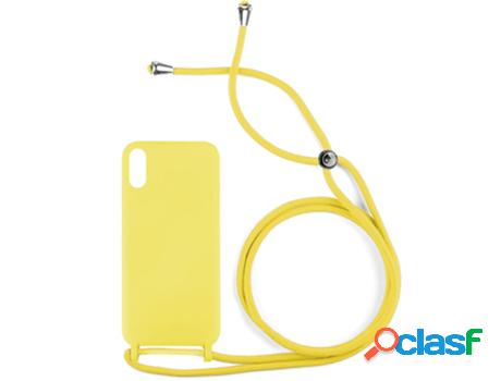 Funda Accetel por Xiaomi Redmi 9A Gel con Cordón Amarillo