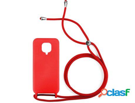 Funda Accetel por Xiaomi Redmi Note 9S Gel con Cordón Rojo
