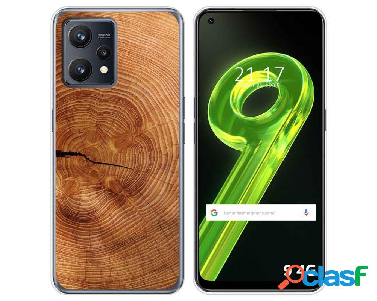 Funda para Realme 9 4G TUMUNDOSMARTPHONE Dibujos Madera 04