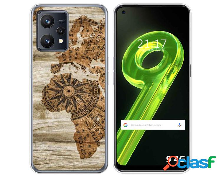 Funda para Realme 9 4G TUMUNDOSMARTPHONE Dibujos Madera 07