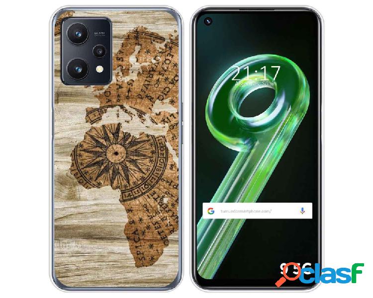 Funda para Realme 9 5G TUMUNDOSMARTPHONE Dibujos Madera 07