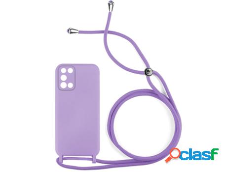 Funda skyhe para Samsung Galaxy A02S Gel con Cordón Lila