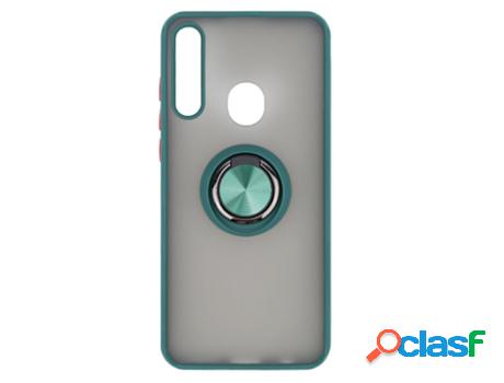 Funda skyhe por Huawei Y6P Gel Bumper con Anillo Verde