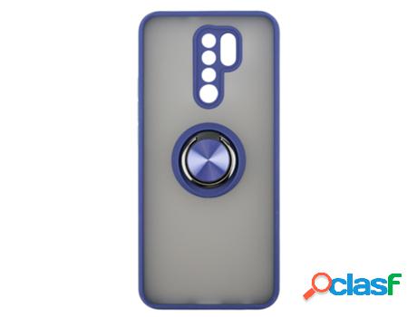 Funda skyhe por Xiaomi Redmi 9 Gel Bumper con Anillo Azul