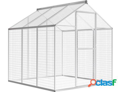 Gallinero VIDAXL (Blanco - 183x178x194cm - Aluminio)