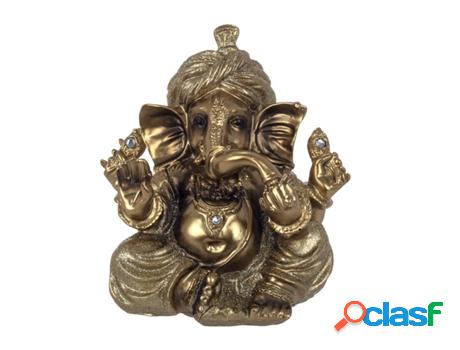 Ganesh Sentado Dorado Figuras Budas Colección Oriental