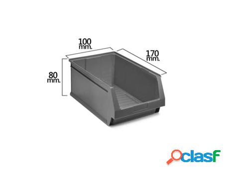 Gaveta apilable almacenamiento gris n 51 170x100x80 mm.