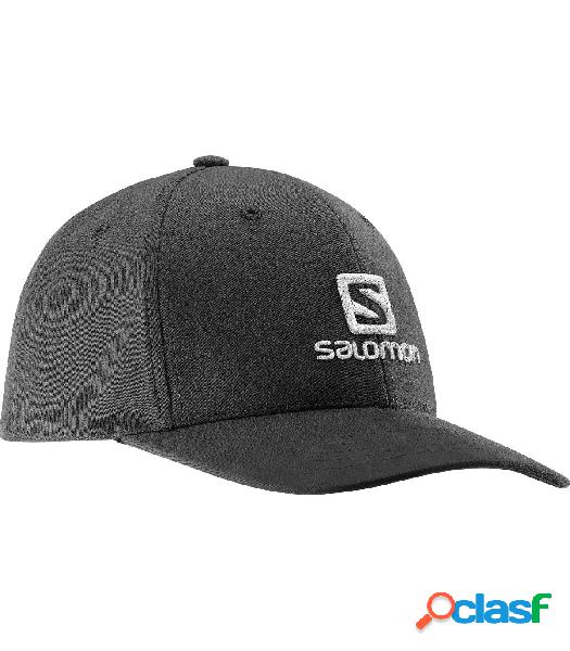 Gorra Salomon Logo Cap Black White Negro