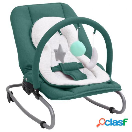 Hamaca mecedora para bebés de acero verde