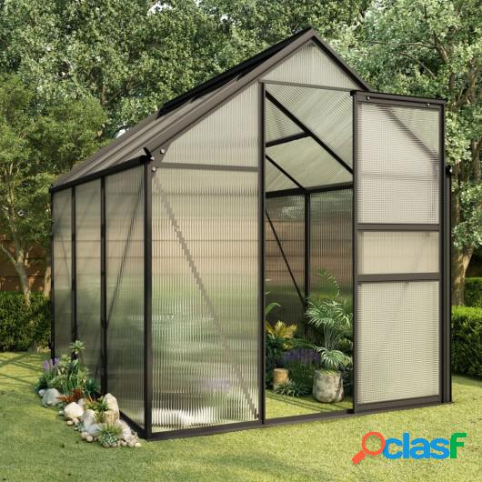 Invernadero de aluminio gris antracita 3,61 m²