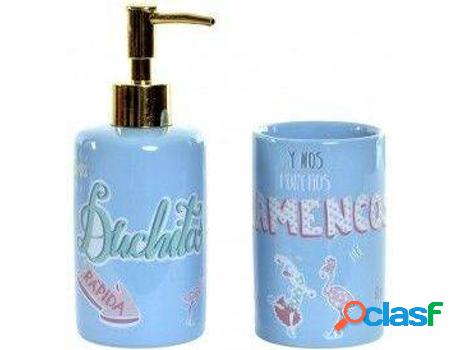 Juego De Baño HOGAR Y MÁS Juego Pieza En Dolomite Azul