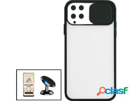 Kit Funda Slide Window Anti Choque Frosted, Cristal Templado