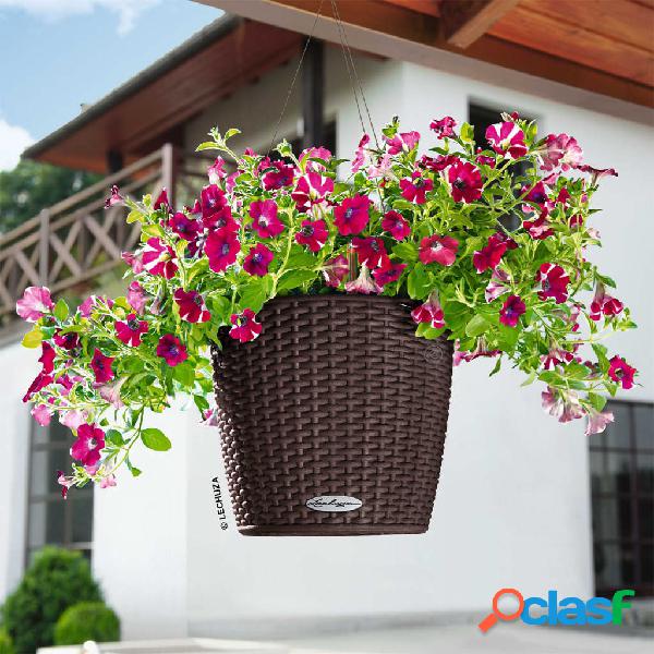 LECHUZA Jardinera colgante NIDO Cottage 28 ALL-IN-ONE moca