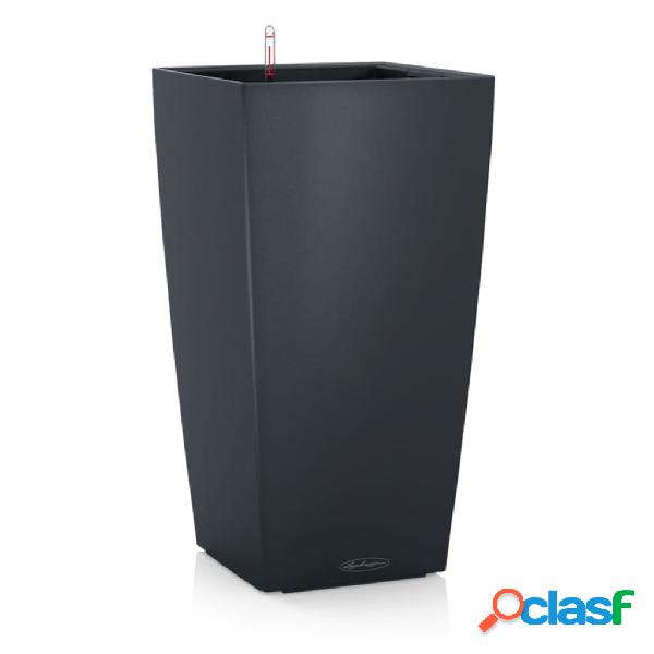 LECHUZA Macetero CUBICO Color 22 ALL-IN-ONE gris pizarra