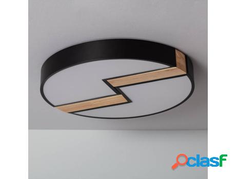 Lámpara LED LEDKIA Circular (Negro - LED Integrado - 27 W)