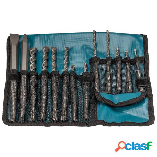 Makita Juego de cinceles y brocas 13 piezas plateado