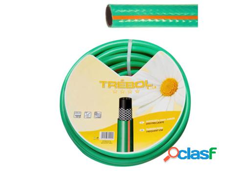 Manguera verde trebol trenzado 15 mm. - 5/8 rollo 50 metros