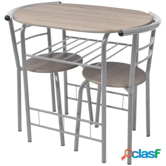 Mesa alta de cocina o bar y taburetes MDF