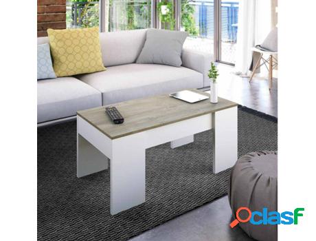 Mesa de Comedor MIRAKEMUEBLE Kiona (Blanco Artik – Roble