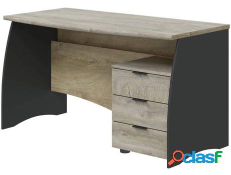 Mesa de Escritorio HABITDESIGN Stil Buc 3 Cajones (Roble