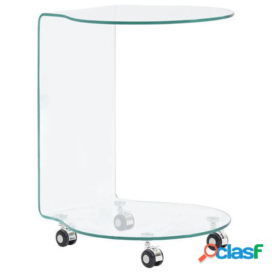 Mesa de centro de vidrio templado 45x40x58 cm