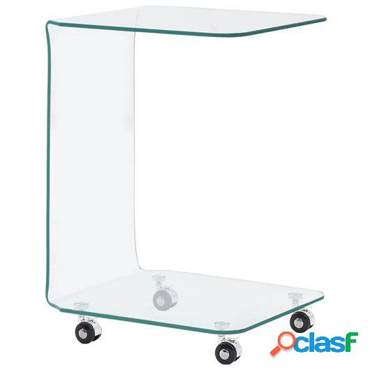 Mesa de centro de vidrio templado 45x40x63 cm