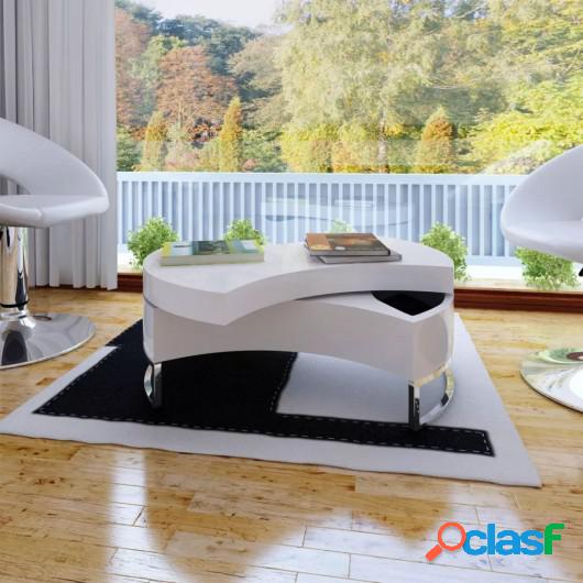 Mesa de centro moderna y ajustable negra con brillo