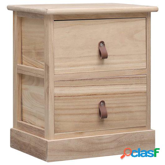 Mesita de noche madera de Paulownia 38x28x45 cm