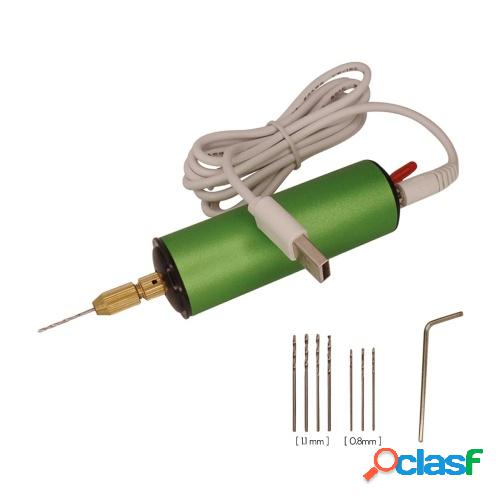 Mini taladro eléctrico ajustable de 0.8-1.2 mm con 8 piezas
