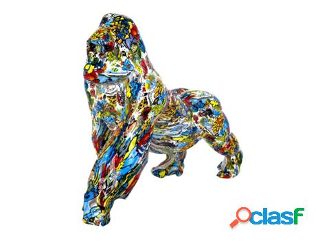 Mono Multicolor de Resina 48*27*56cm