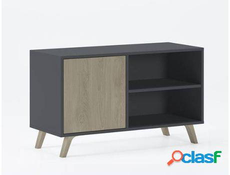 Mueble de TV SKRAUT HOME TV100WINDGRISPUCC (Gris Antracita -